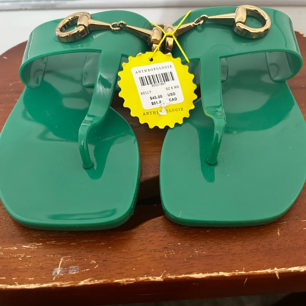 DONATED! Anthropologie Jeffrey Campbell Jelly Sandals NWT! - Picture 7 of 11